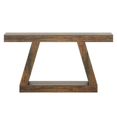 Resenkos Entryway Table, Console Sofa Table,Farmhouse Console Table, 55" Sofa Table with Storage Brown