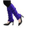 INSPIRE CHIC Women's Knitted Solid Color Warm Knee High Length Ribbed Leg Warmers - 3 of 4
