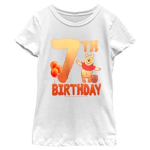 Girl's Winnie the Pooh 7th Birthday Pooh Bear T-Shirt - 1 of 4