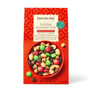 Christmas Holiday Monster Indulgent Snack Trail Mix Stocking Stuffer - 1.75oz - Favorite Day™ - 1 of 3