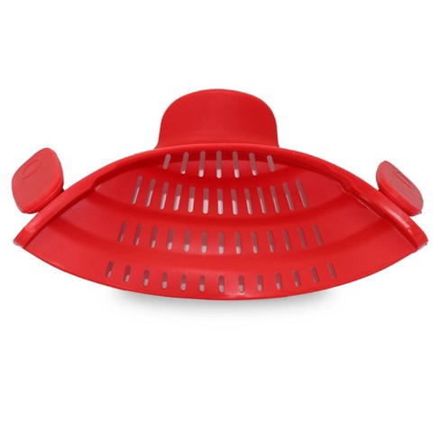 KITCHEN GIZMO SNAP-N-STRAIN POT STRAINER RED SILICONE BPA-FREE NEW IN  PACKAGE