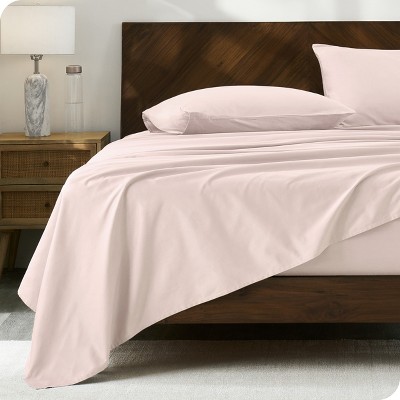 King Dusty Pink Organic Cotton Percale Sheet Set