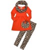 Girls Purrfect Pumpkin Tunic, Leopard Leggings and Scarf Set - Mia Belle Girls - image 2 of 4