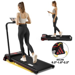 REDLIRO Under Desk Folding Treadmills 2 in 1 Walking Running Machine, Black - 1 of 4