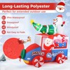 Tangkula 6 FT Christmas Inflatable Santa Claus Driving Car with Xmas Tree & Snowman Christmas Decorations with Santa Claus & Wreath Stakes & Ropes - 3 of 4