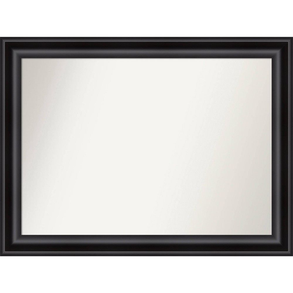 Photos - Wall Mirror 44" x 33" Non-Beveled Grand Bathroom  Black - Amanti Art