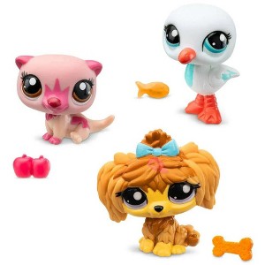 Schylling Littlest Pet Shop Pet Trio – Seagull, Otter & Lhasa Apso, Ages 4+, 3-Count - 1 of 2