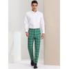 INSPIRE CHIC Men's Plaid Casual Regular Fit Flat Front Stretch Dress Pants - 3 of 4