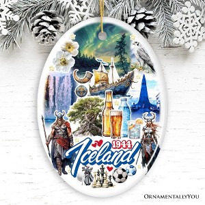 Artistically Majestic Iceland Landmarks Ornament, Cultural Norse and Viking Christmas Gift and Reykjavik Souvenir| OrnamentallyYou - 1 of 4