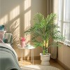 Whizmax 4/5FT Cane Palm Artificial Tree, Pre Potted Faux Greenry Plant for Indoor Outdoor Home Decor Office House Living Room - 2 of 4