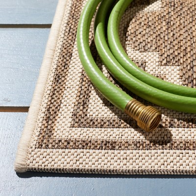 Coastal Charm Easy-Care Beige Synthetic 2' x 8' Runner Rug