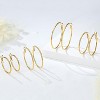 4 Pairs Silver Gold Hoop Earrings for Women | 14K Gold Plated Hoop Earrings Set Hypoallergenic Earring Lightweight Dangle Earrings Set - 3 of 4