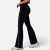 Anna-Kaci Active Women's High Waist Flared Leggings with Contrast Seam Detail and Stretch Fabric - 3 of 4