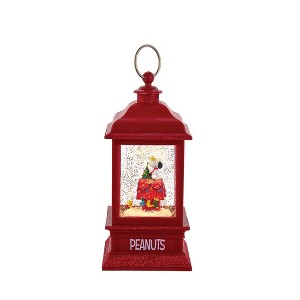Kurt Adler 9-Inch Battery-Operated Peanuts Lit Musical Water Lantern - 1 of 4