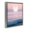Stupell Industries Pink Heart Ocean Sunrise Floating Frame Canvas Art, Gray, 25" x 25" - 2 of 4