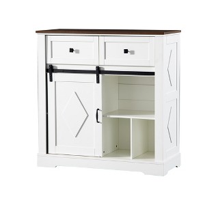 Bella Depot 40.04''H Farmhouse Buffet Sideboard Cabinet with Storage - 1 of 4