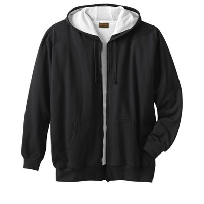 Boulder Creek by KingSize Men's Big & Tall Full-Zip Thermal Hoodie