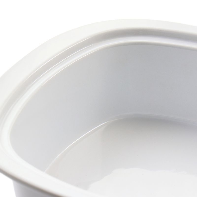 Gibson Elite Gracious Dining 1.9 Quart Stoneware Casserole in White with Glass Lid, 4 of 8