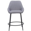 Zuo Vila Counter Stool (Set of 2) Gray - 3 of 4