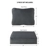 Kensington Garden 2pc Outdoor Chair Back Cushion Set - 3 of 4