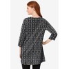 Woman Within Plus Size Perfect Printed Three-Quarter-Sleeve Scoopneck Tunic - 3 of 4