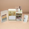 Unique Bargains Dust-proof Makeup Organizer with Drawer Cream White 1 Pc - 3 of 4