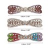 Unique Bargains Women's Sparkly Rhinestones Hair Clips 3 Pcs - 4 of 4