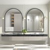 Apmir Arched High-Strength Tempered Glass and Aluminum Alloy Framed French Cleat Mounted Wall Decor Bathroom Vanity Mirror with 5-Year Warranty - 3 of 4