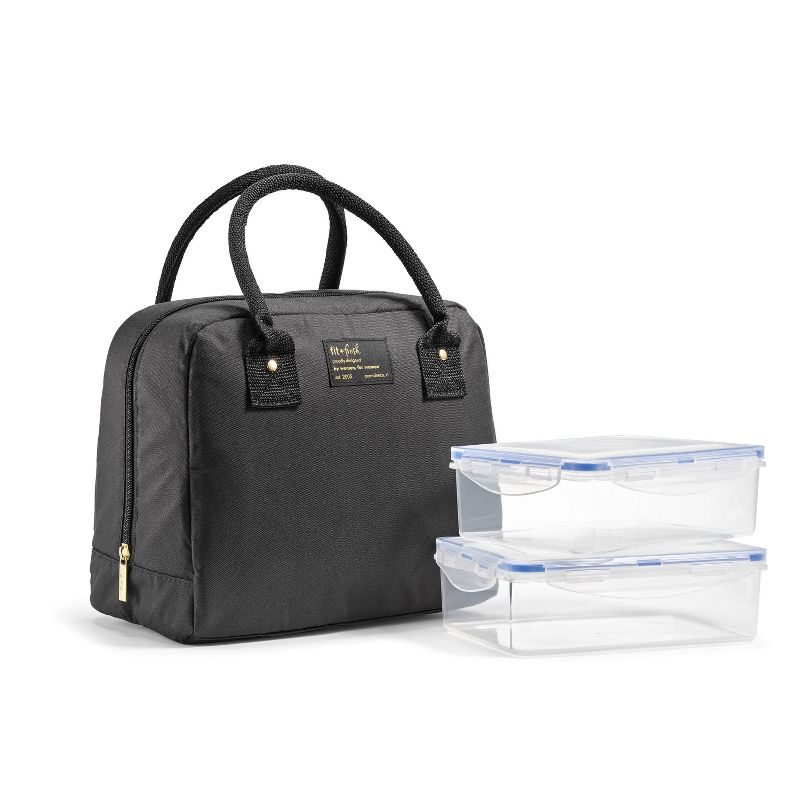 Fit &#38; Fresh Bloomington Lunch Bag - Solid Black, 1 of 10
