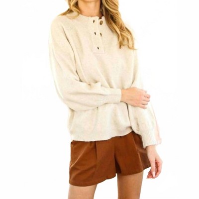 Women's Bax Button Front Oversized Sweater - Vine & Love