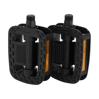 Unique Bargains Cycling Bike Pedal 9/16" Spindle Plastic for Road Mountain BMX MTB Bike Black