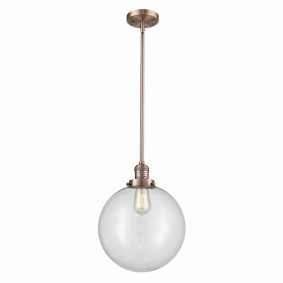 Beacon - 1 Light Stem Hung Mini Pendant In Industrial Style-15 Inches Tall and 12 Inches Wide