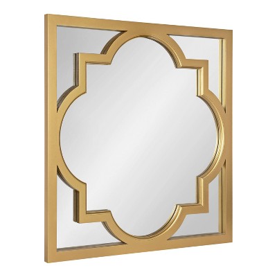 30" x 30" Hogan Scallop Wall Mirror Gold - Kate & Laurel All Things Decor