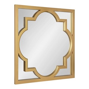 Kate & Laurel All Things Decor 30"x30" Hogan Scallop Wall Mirror Gold: Modern Square MDF Frame, No Assembly Required - 1 of 4