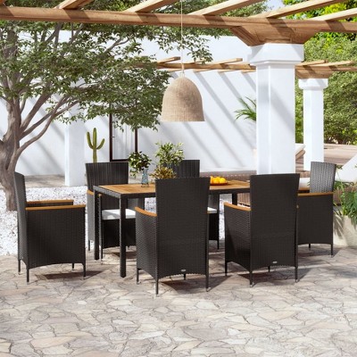 vidaXL Outdoor Furniture Set Black