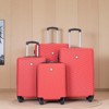 SEVOBAL Luggage 4 Piece ABS Lightweight Suitcase Set with TSA Lock Rotating Wheels for Travel, Red, 20.2"*11.5"*30.15" - 3 of 4