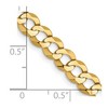 Black Bow Jewelry 7.25mm 14K Yellow Gold Solid Lightweight Flat Curb Chain Bracelet - 4 of 4