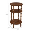 Bobbin Leg Round Wood Accent Table - 2 of 4