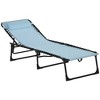 TIRAMISUBEST 4-Position Reclining Chaise Lounge - Outdoor Patio Pool Chair with Pillow & Breathable Mesh (Baby Blue) - 4 of 4