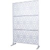 Okak Modern Outdoor Privacy Screen with Dimond Hollowed, Patio Privacy Screen with Metal Stand, Metal Privacy Screen for Backyard - 2 of 4