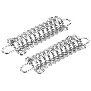 Unique Bargains Tent Spring Buckle Heavy Type Stainless Steel Rope Tensioner Silver 4.7"x1.5" - 1 of 4