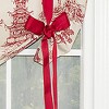 Naomi Tie-Up Ribbon Tie 3" Rod Pocket Valance 50" x 21" Red by RLF Home - 2 of 3