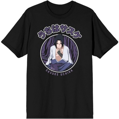 Naruto Shippuden Sasuke Uchiha Men's Black Tshirt