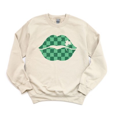 Simply Sage Market Women's Graphic Sweatshirt St. Patrick's Lips