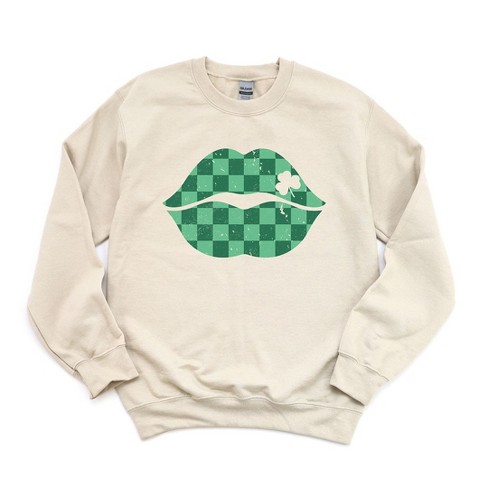 Simply Sage Market Women's Graphic Sweatshirt St. Patrick's Lips - image 1 of 3