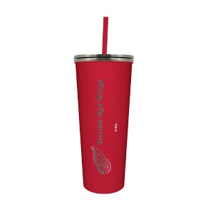 NHL Detroit Redwings 24oz Skinny Tumbler with Straw - 1 of 4
