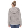 Women's Hooded High Pile Fleece Jacket - White Mark - 3 of 4