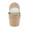 Unique Bargains Disposable Baking Cups Wood Pulp Paper PE Coating Reddish Brown Khaki 2.36"x1.77" 50 Pcs - 3 of 4