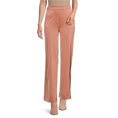Calvin Klein Womens Satin Pull On Wide Leg Culotte Dress Pants