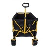 CAVINAS Extended Heavy-Duty Wagon Cart, Foldable Shopping Cart with 7" All-Terrain Wheels, Shopping Wagon for Camping - 2 of 4